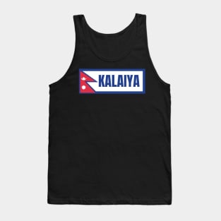 Kalaiya City with Nepal Flag Tank Top